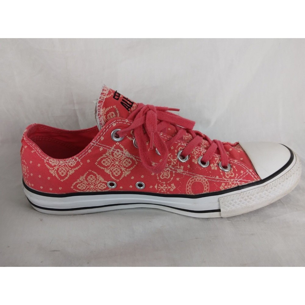 Converse Low Top Sneakers in Pink Bandana Print - Picture 6 of 11